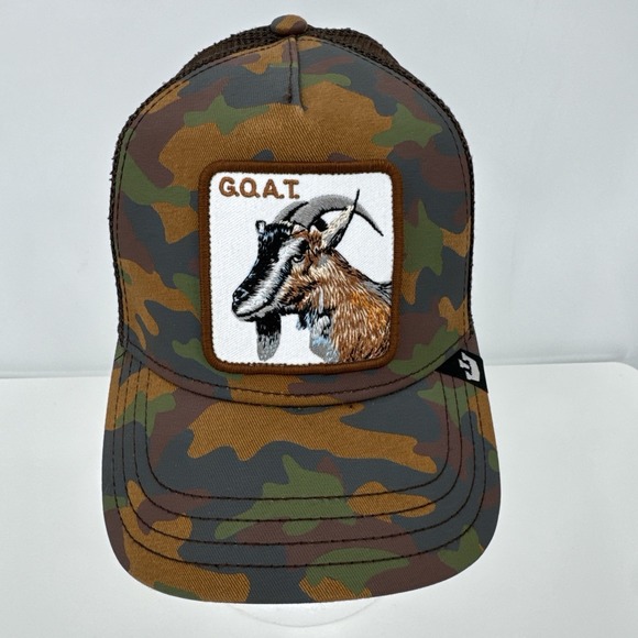 Goorin Bros The Goat Trucker Hat Camo One Size Adjustable Unisex NWT - Picture 11 of 11